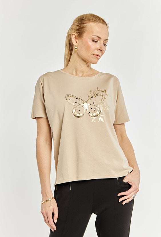 T-shirt z motylkowym nadrukiem