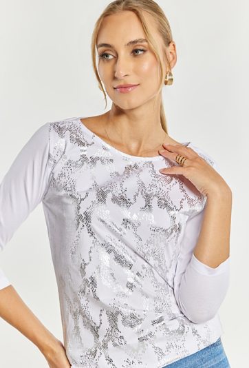 T-shirt damski z wzorem