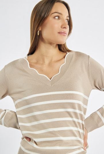 Sweter damski w paski