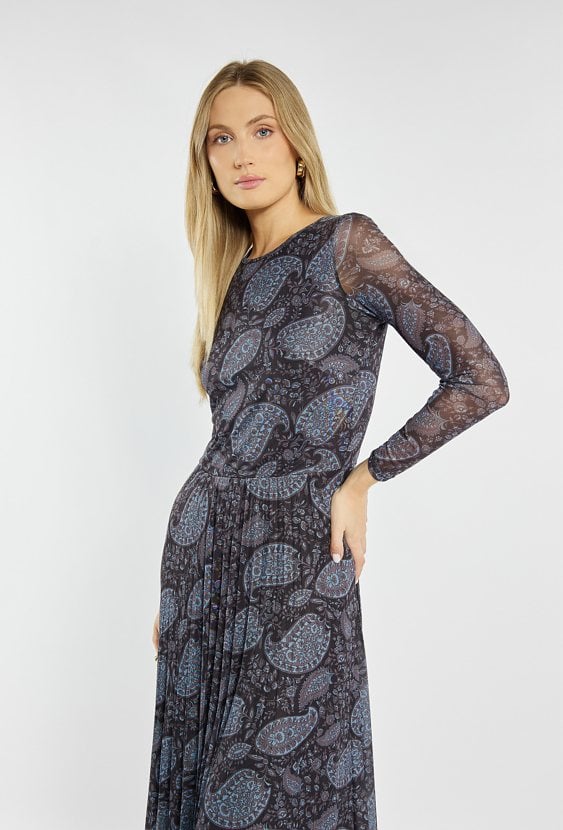 Sukienka midi z wzorem