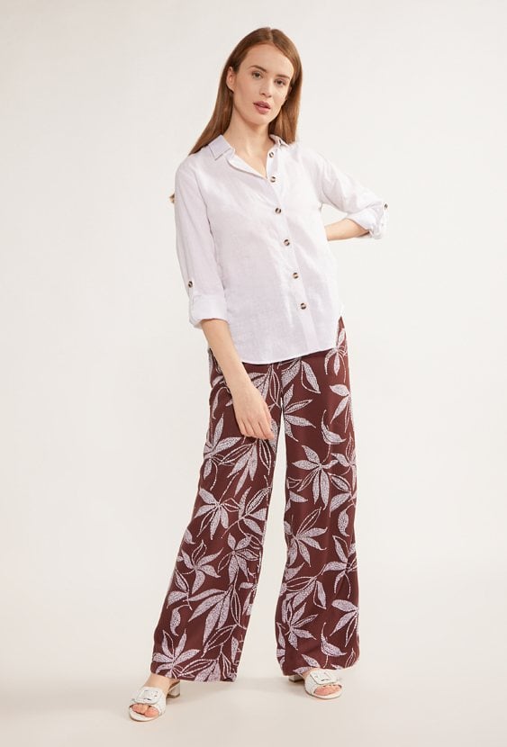 Wzorzyste luźne spodnie