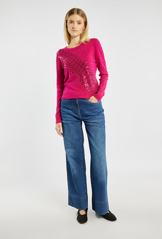 Sweter z cekinami
