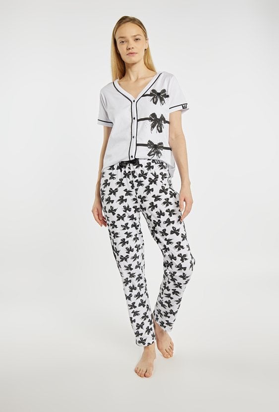 Spodnie od piżamy z kokardkami