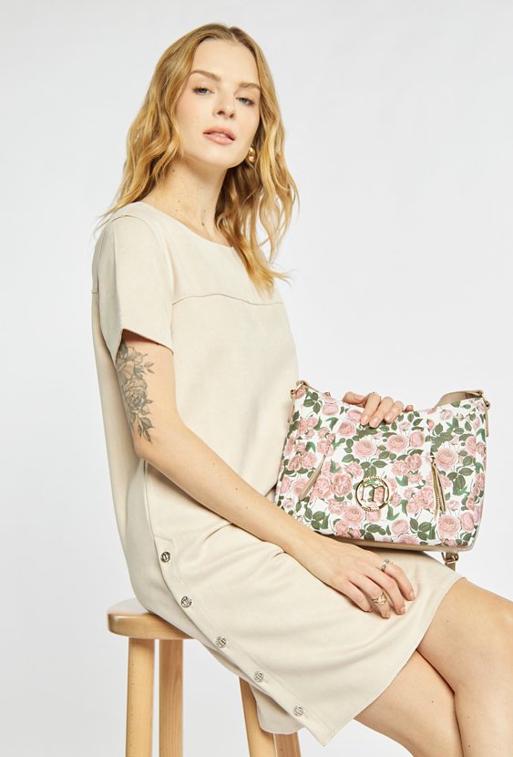 Torba damska z kwiatowym wzorem