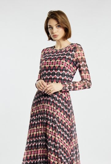 Sukienka midi z wzorem