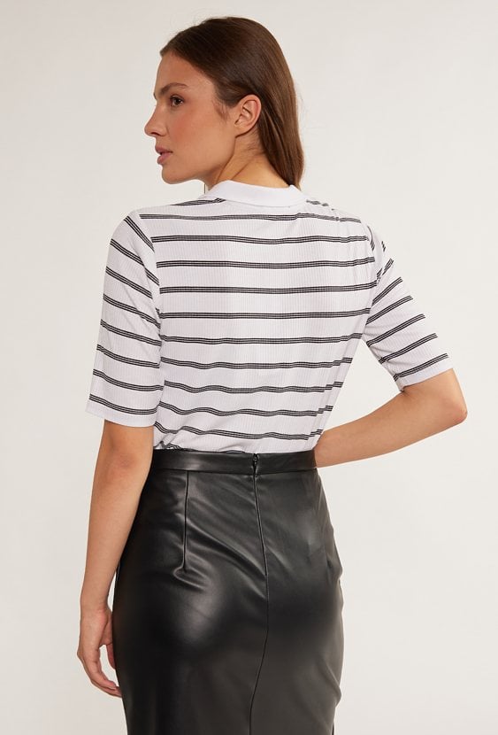 Bluzka typu polo w paski