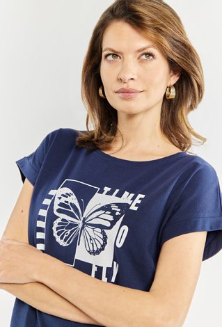 T-shirt z wzorem motyla