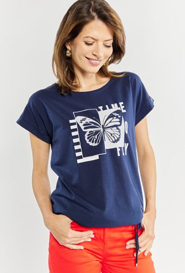 T-shirt z wzorem motyla