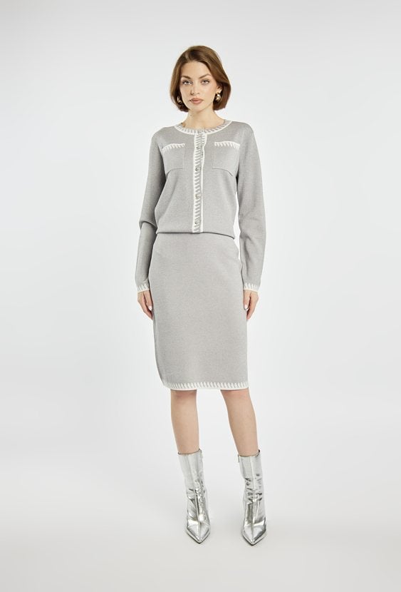 Dzianinowa spódnica midi