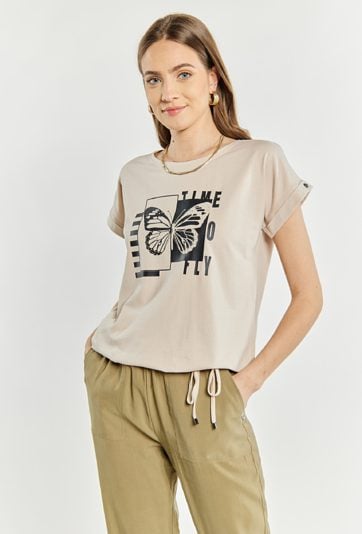 T-shirt z wzorem motyla
