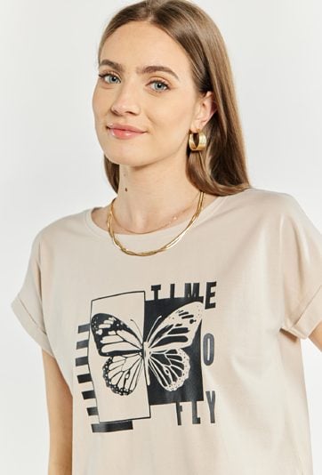 T-shirt z wzorem motyla