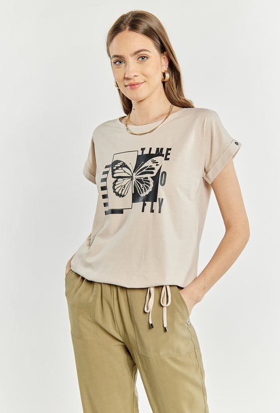 T-shirt z wzorem motyla