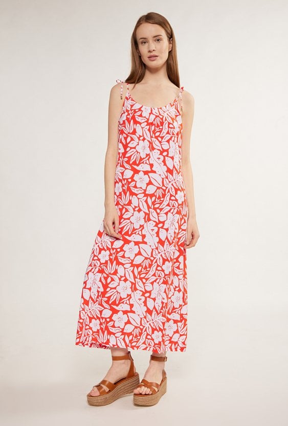 Wzorzysta sukienka maxi