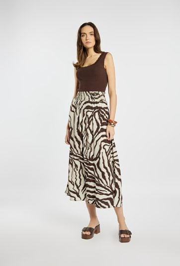 Zwiewna spódnica z wzorem