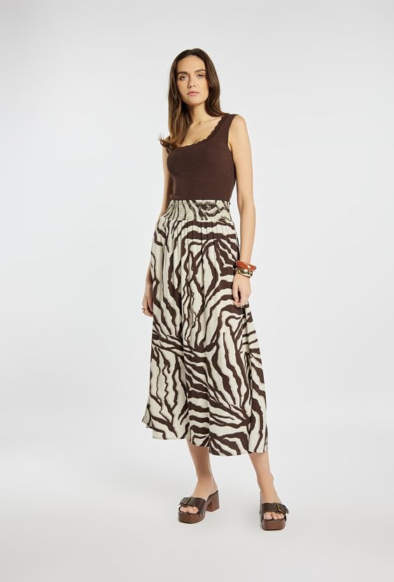 Zwiewna spódnica z wzorem