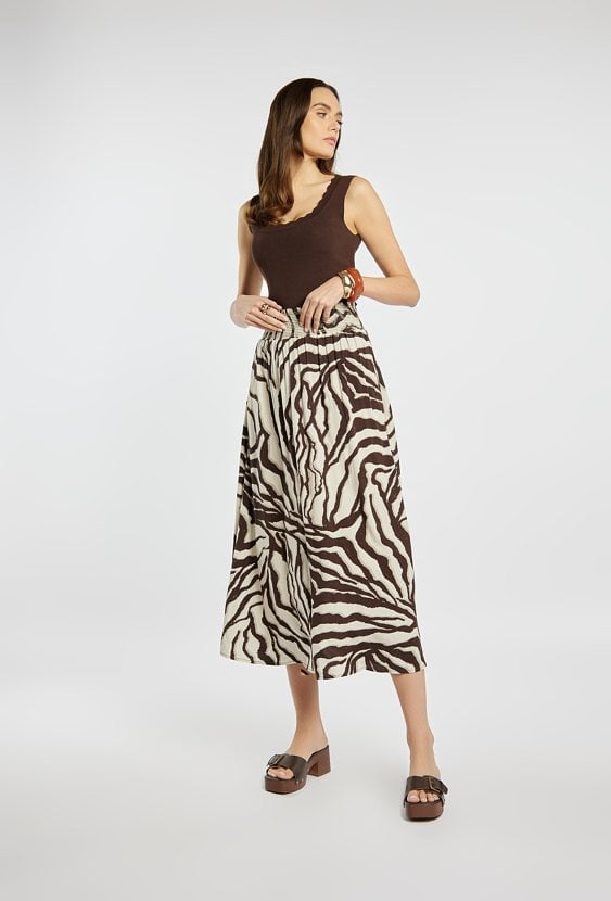 Zwiewna spódnica z wzorem