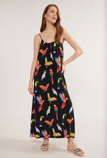 Wzorzysta sukienka maxi