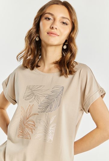 T-shirt damski z wzorem
