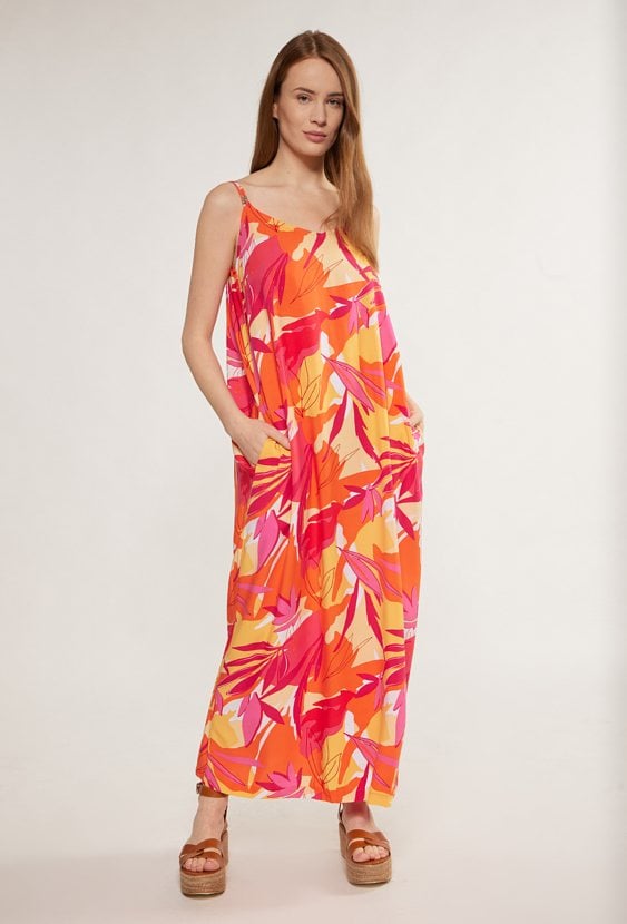 Wzorzysta sukienka maxi