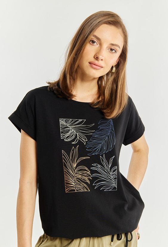 T-shirt damski z wzorem