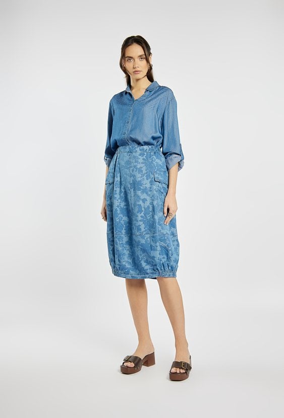 Spódnica midi z wzorem