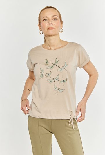T-shirt damski z ważkami
