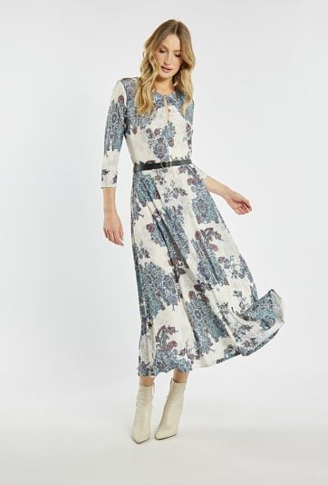 Sukienka midi z paskiem