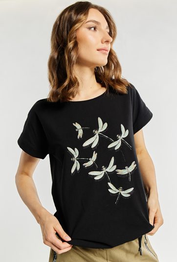 T-shirt damski z ważkami