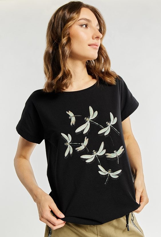 T-shirt damski z ważkami