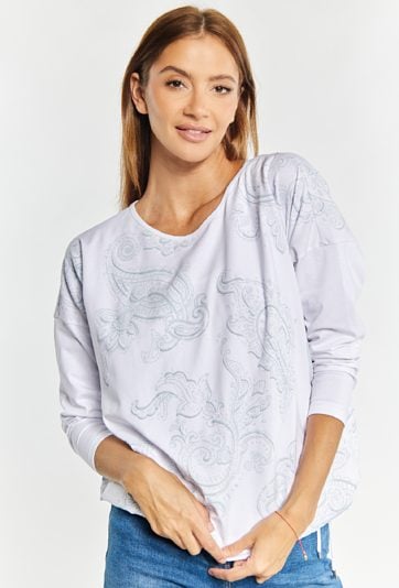 Wzorzysta bluzka damska