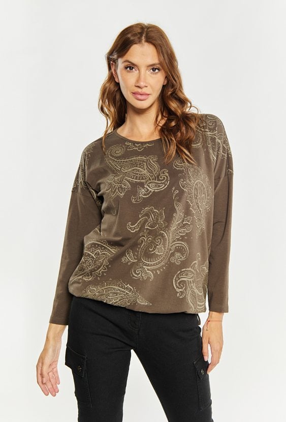 Wzorzysta bluzka damska