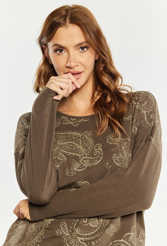 Wzorzysta bluzka damska