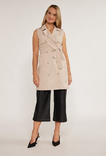 Materiałowa kamizelka z paskiem