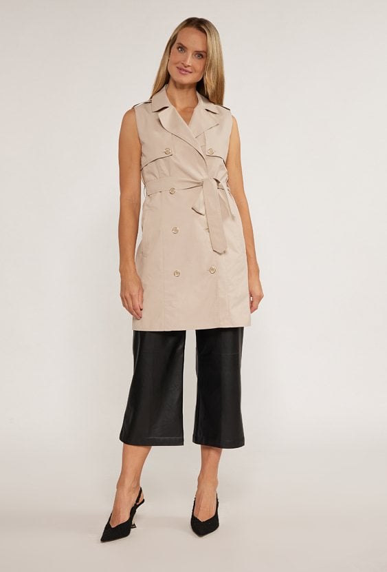 Materiałowa kamizelka z paskiem