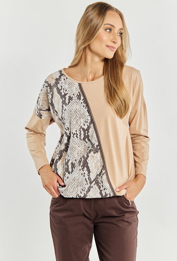 T-shirt damski z wężowym wzorem