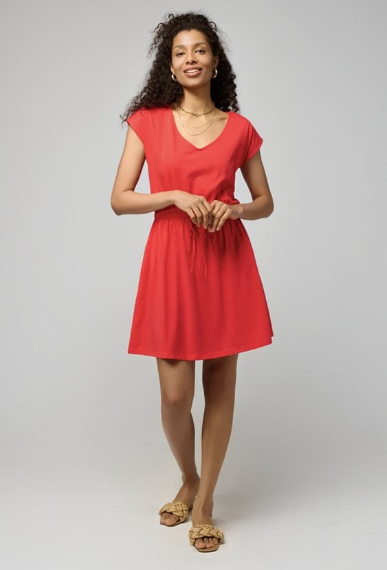 Bawełniana sukienka z krótkim rękawem