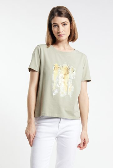 T-shirt damski z cekinami