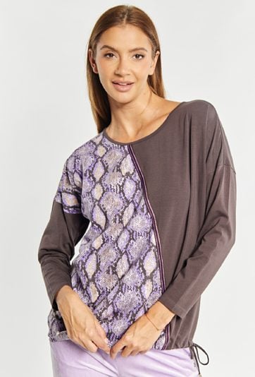 T-shirt damski z wężowym wzorem