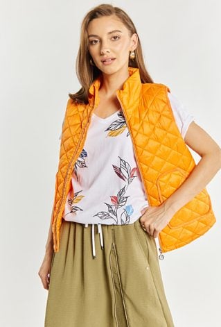 T-shirt damski ze ściągaczem