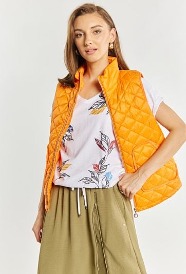 T-shirt damski ze ściągaczem