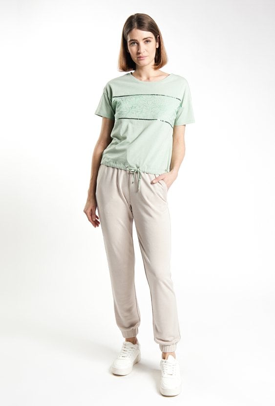 T-shirt damski z cekinami