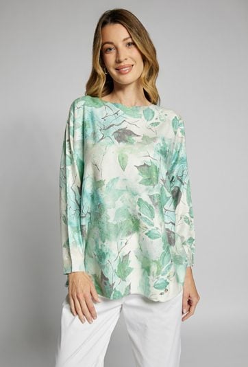 Wzorzysty sweter z wiskozą