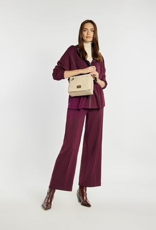 Trzykomorowa torebka damska