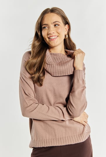 Sweter damski z połyskującą nicią