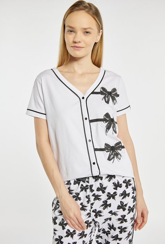 Rozpinana koszulka od piżamy