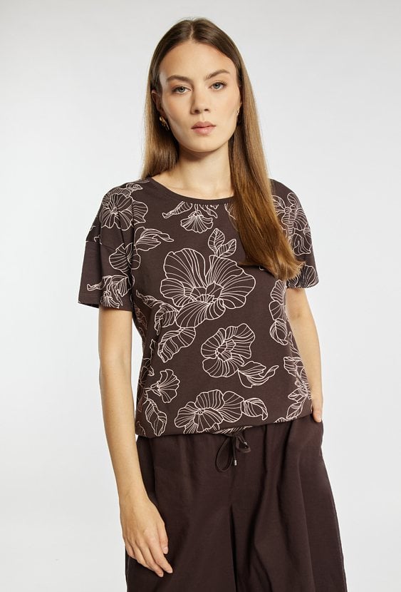 Wzorzysty T-shirt