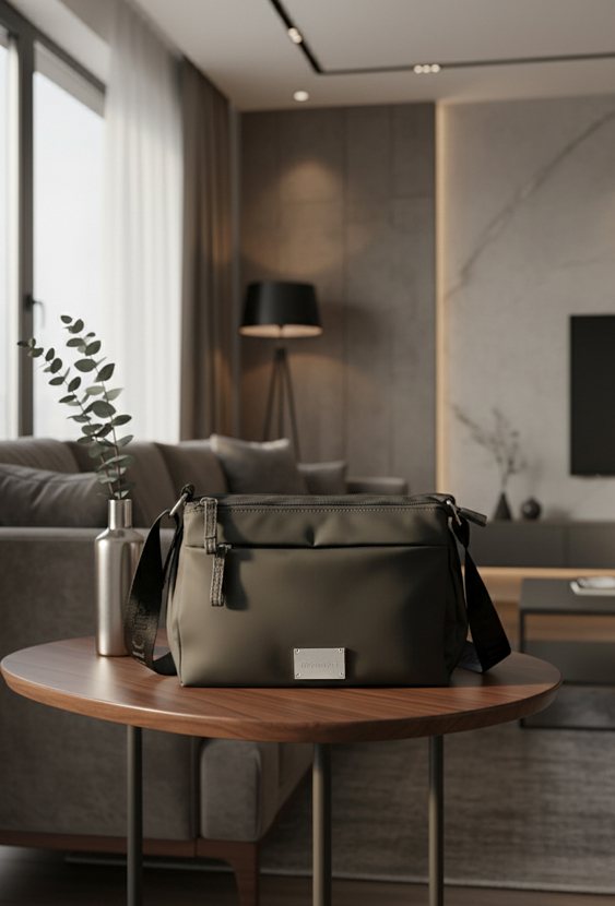 Trzykomorowa torebka damska