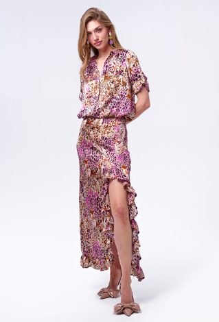 Długa spódnica z rozporkiem