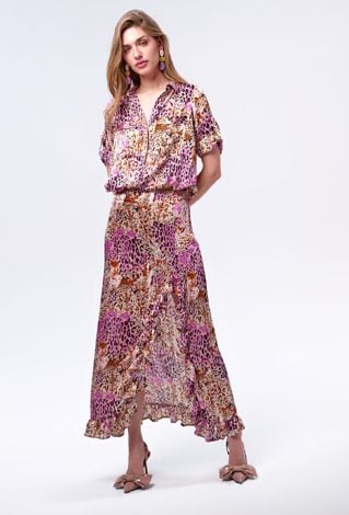 Długa spódnica z rozporkiem