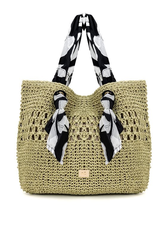 Duża pleciona torebka na ramię NOBO